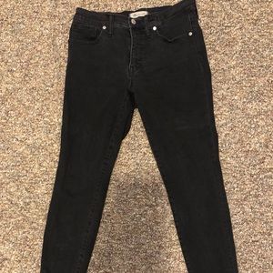 Madewell 9 inch high rise black jeans